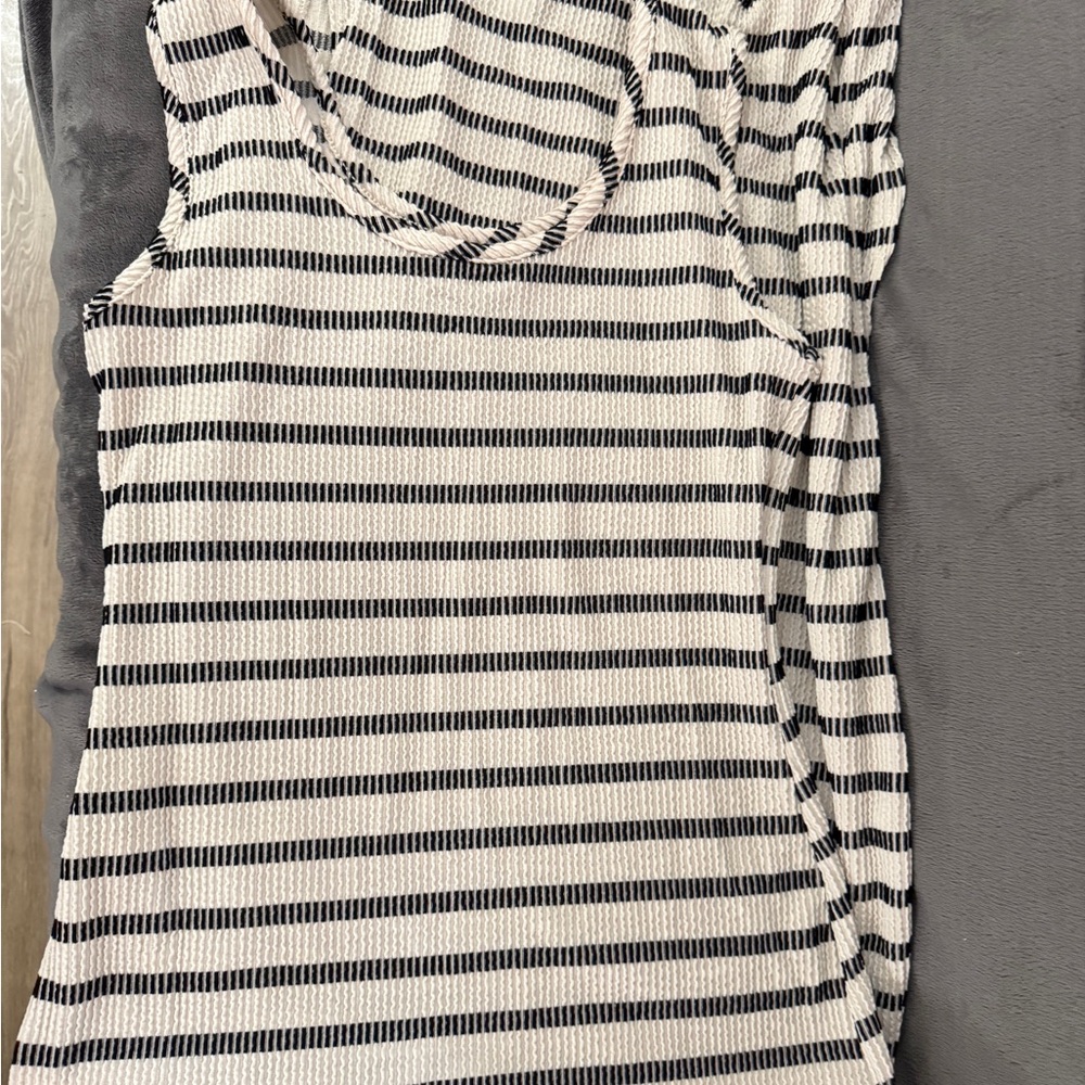 Pinkblush Black and ivory Striped Maxi Dress
